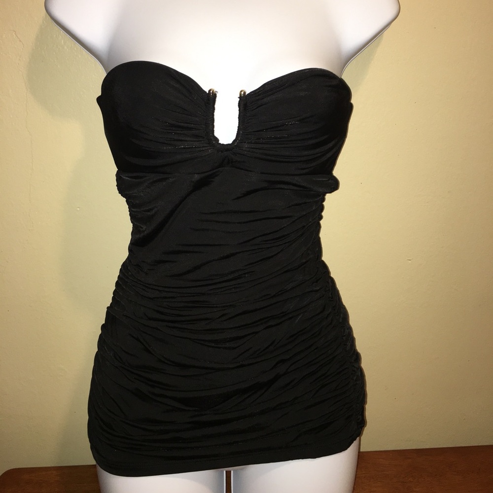 Black Bebe Tube Top NWT Size XS